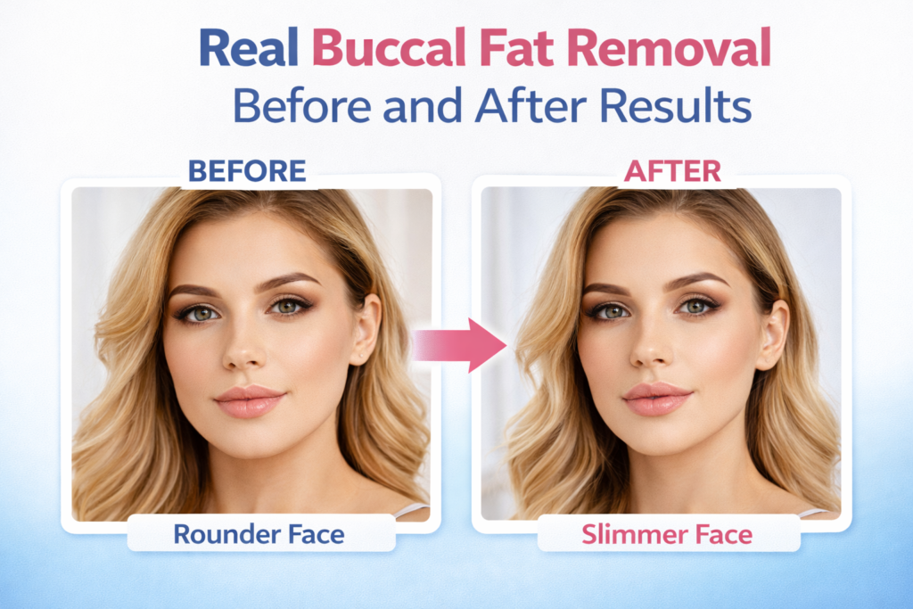 buccal fat removal before and after results